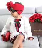 Gucci Dress,Short-Sleeve Web-Trim Dress