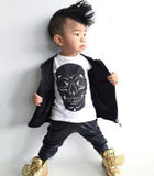 Toddler boys 3-Pc, Faux leather pants, T-Shirt &Zip Hoodie