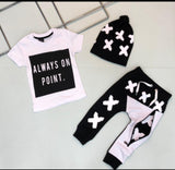 Toddler Boys 2 -pc,fashion pants,T-shirt & hat