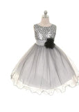 Multi-Sequin Trio Color Tulle Dress