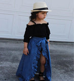 3-PC sling top,Denim skirt,PP shorts